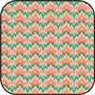 Dollhouse Miniature Cotton Fabric: Bargello Peach